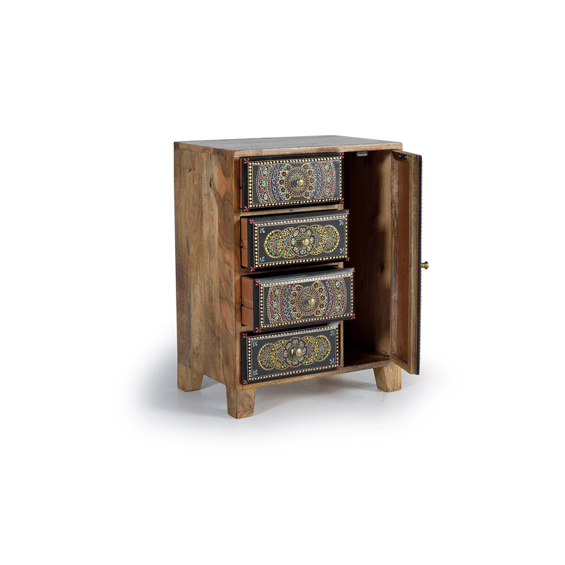 Alnita Solid Wood End Table