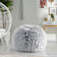 Luxueux fauteuil à billes en fausse fourrure avec rembourrage super doux pour un confort ultime