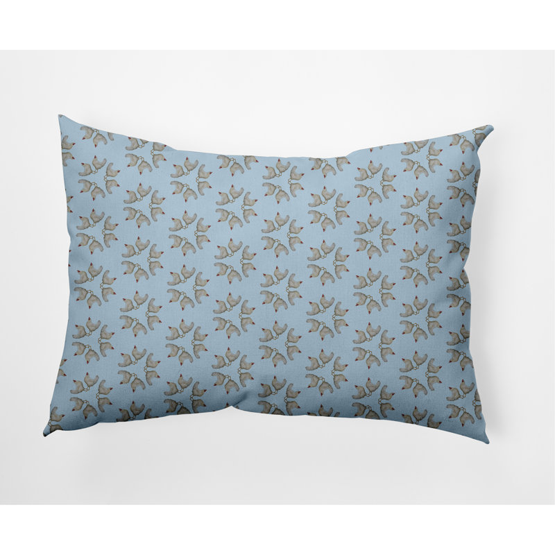 Reversible Throw Pillow, After Rain Blue