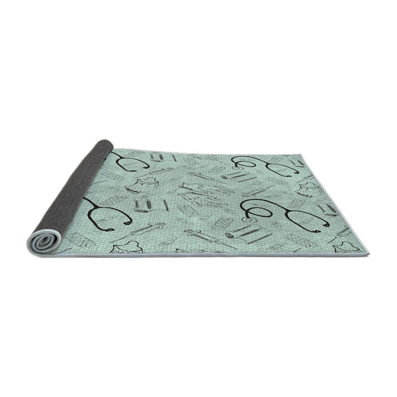 Tapis vert clair Power Loom, Rond 5 pi