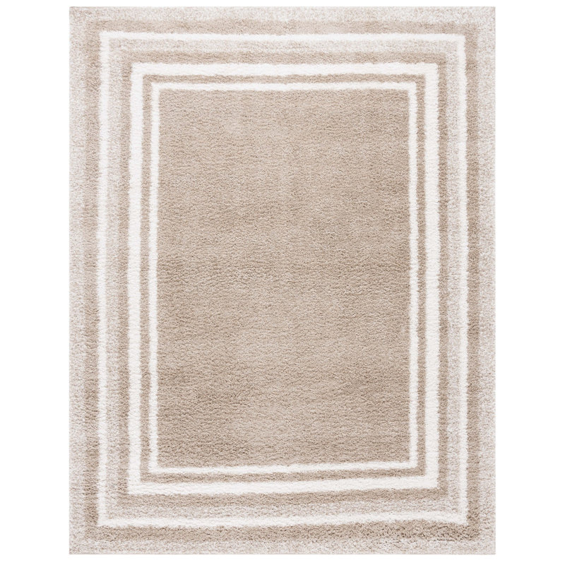 Tapis rayé à poils longs Ota, Rectangle 8 pi x 10 pi