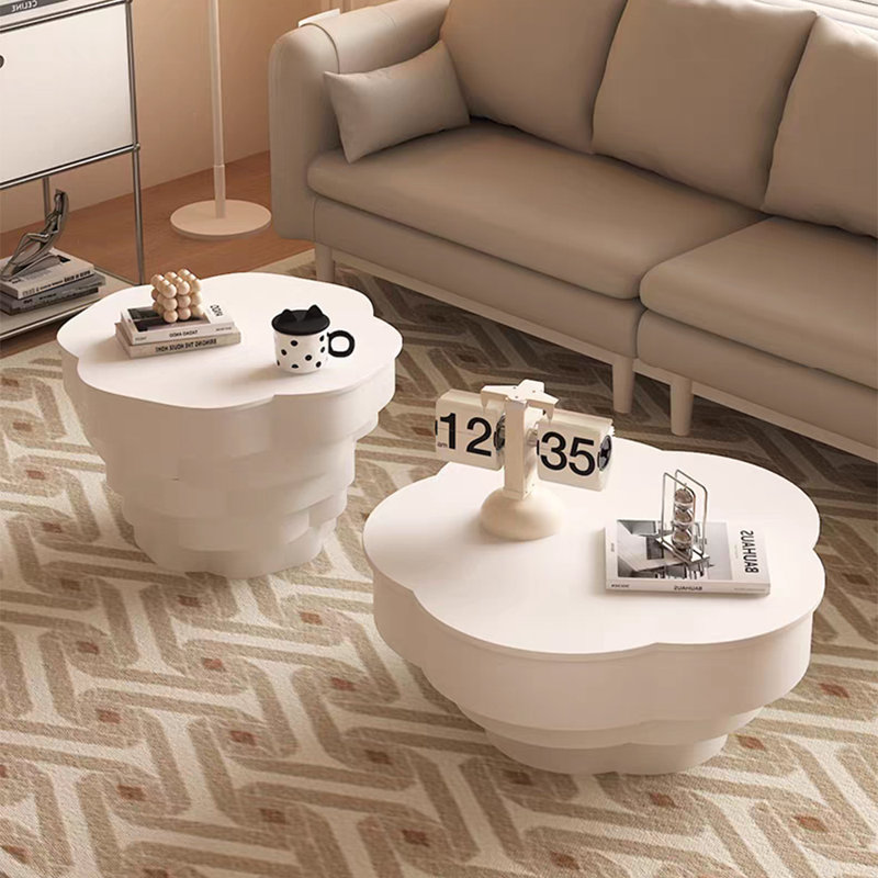 Table basse Cream Wind Creative Petal Cloud, Blanc