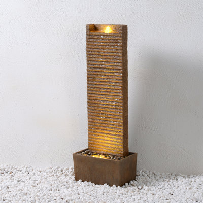 Weather Resistant Floor Fountain with Lights