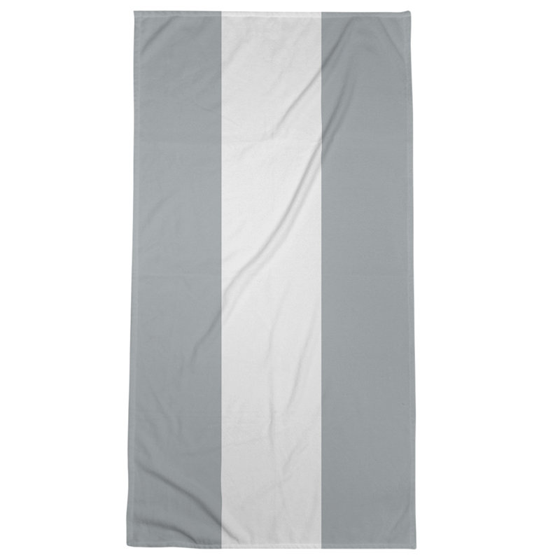 Las Vegas Football Stripes Beach Towel, Silver/Ivory, Polyester