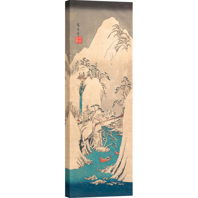 Snowy Gorge by Ando Hiroshige - Wrapped Canvas Print, 100cm H x 35cm W x 4cm D