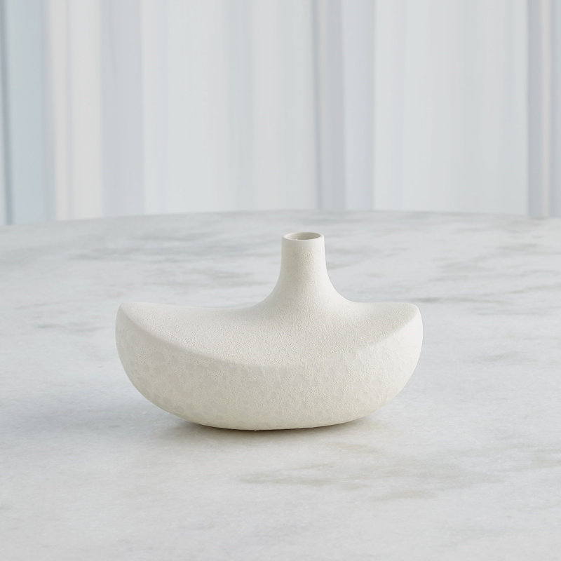 Solis Handmade Ceramic Table Vase, 6" H x 9.5" W x 6.25" D