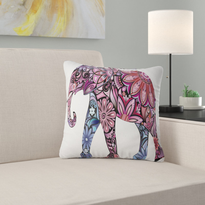 Oreiller D'éléphant Joyeux Animal, Violet