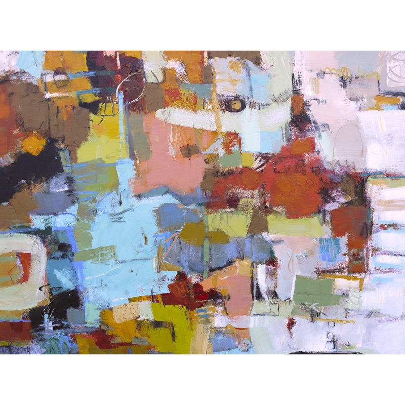 «Sylvan» par Elizabeth Chapman - Peinture, H 25,25 po x l 31,25 po, Papier avec cadre noir
