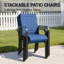Ensemble de 8 chaises de patio pour l'extérieur-1424111881