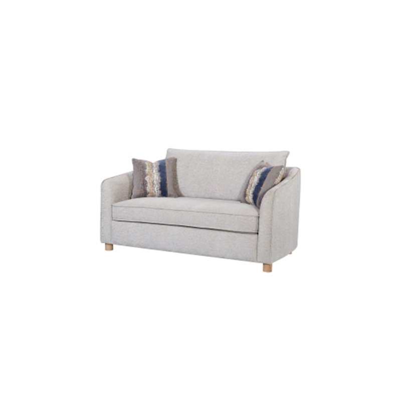 Causeuse en tissu sable - 2 coussins en duvet