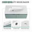 Meuble-lavabo flottant avec lavabo en résine en forme de goutte