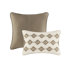 Ensemble de courtepointe en microfibre 4 pièces à volants et coussin décoratif - Elegance décorative glamour pour chambre-119105707