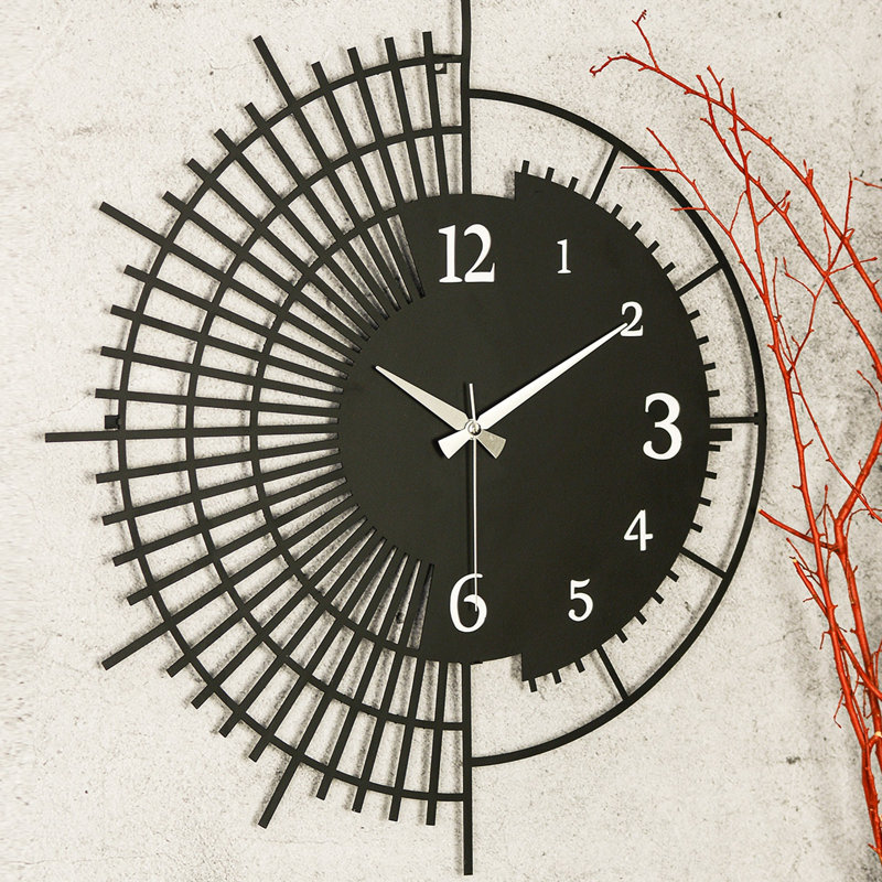 Amarmula Metal Wall Clock, Black