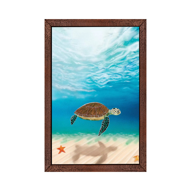 Trails by Fred Odle - Single Picture Frame Print on Canvas, Brown Framed