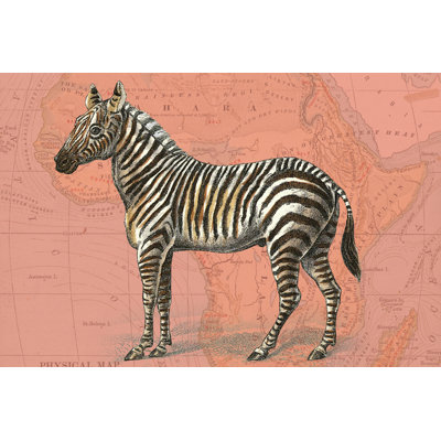 «African Animals on Coral IV», impression sur toile