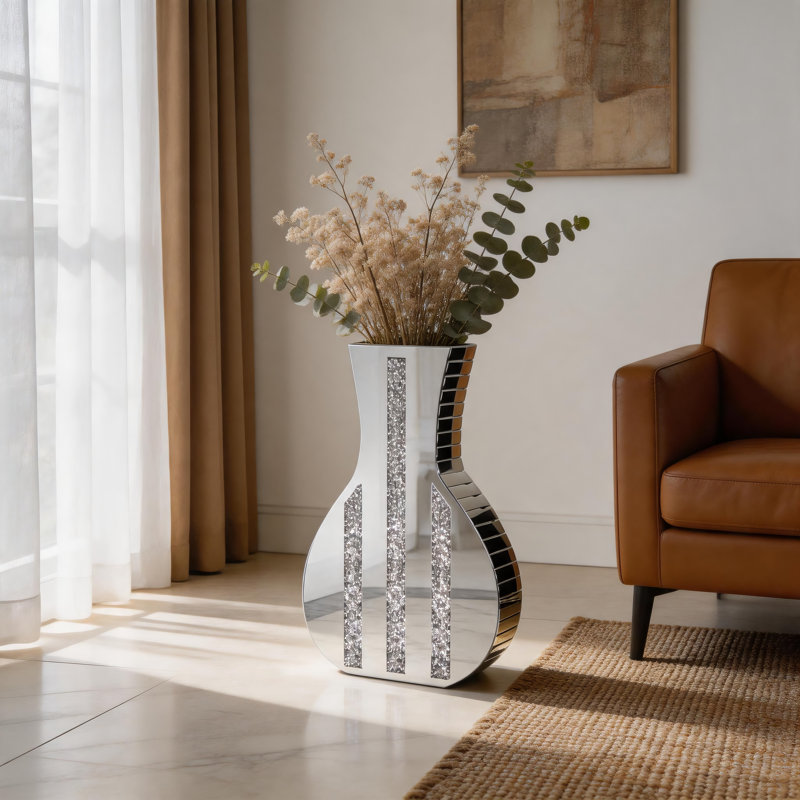 Handmade Crystal Glass Floor Vase
