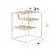 Table d'appoint avec plusieurs tablettes ouvertes (blanc)-130492041