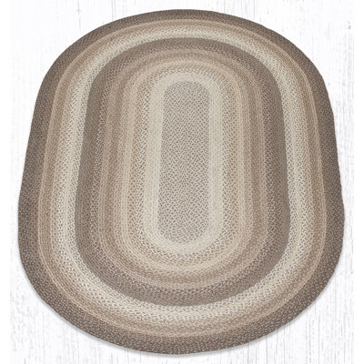  Tapis ovale en jute naturelle - fibre naturelle