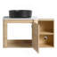 Meuble-lavabo mural 36 po avec lavabo d'art en céramique, tablettes de rangement et porte à fermeture en douceur pour salle de bain moderne-1719597291