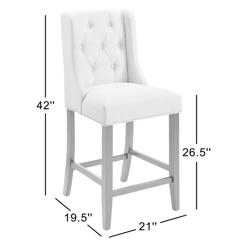 Tabouret de bar Baronet par Modway, Mélange de polyester beige