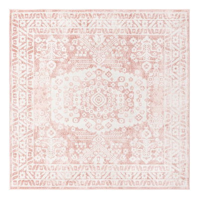 Tapis oriental rose / ivoire Braggs