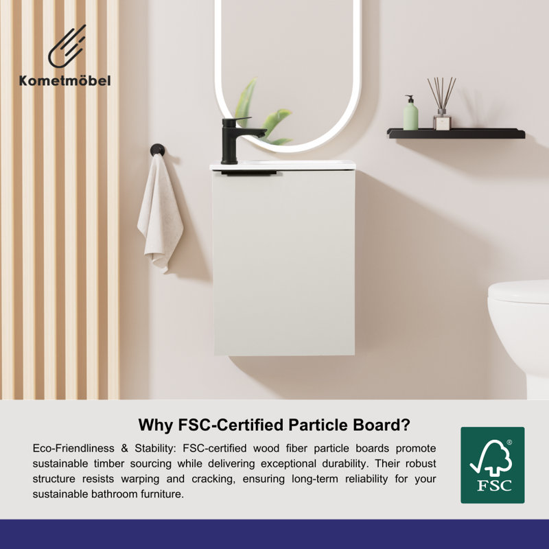 Single Bathroom Vanity with Resin Basin