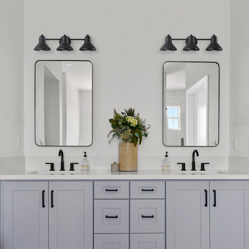 Éclairage pour meuble-lavabo thermolaqué, Trois lumières