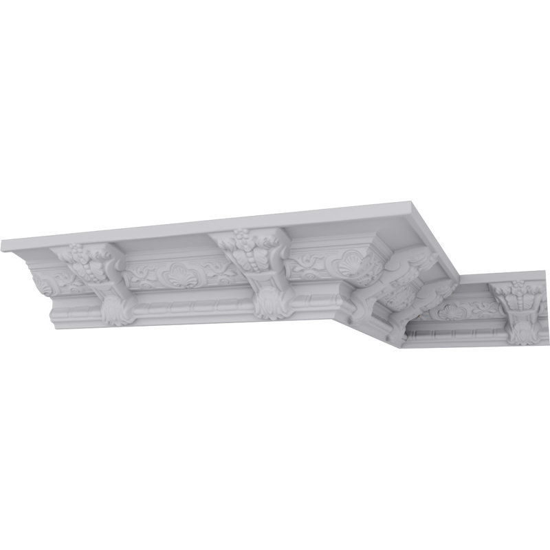 Monique 94.5" White Polyurethane Crown Moulding