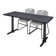 Neyland Cain T-Base training table and 2 Zeng stackable chairs