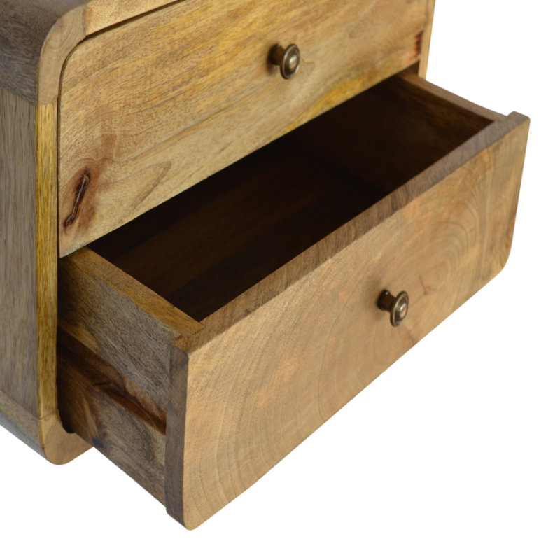 Stoneham 45cm W Solid Wood Bedside Table
