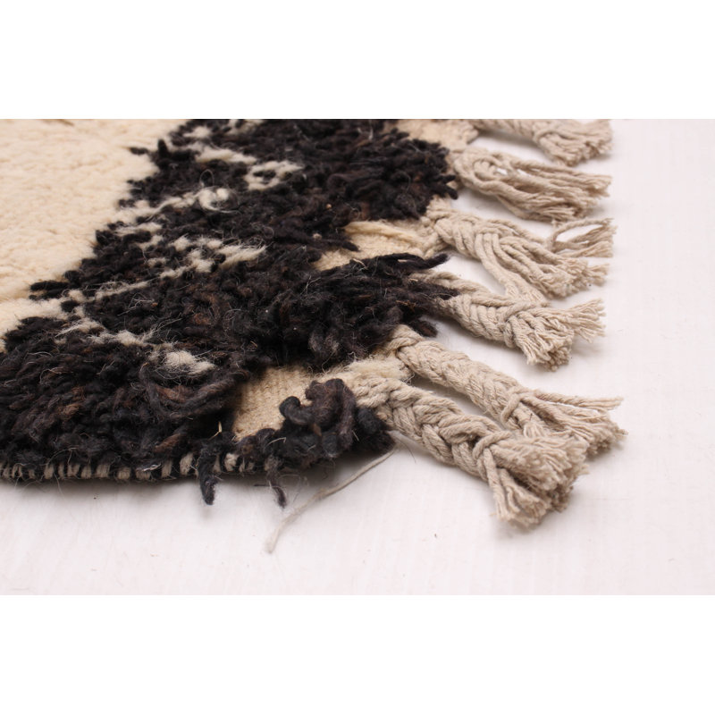 Tapis rectangulaire en laine noué à la main de conception unique nouvel âge 7 pi 10 po x 10 pi 6 po Remus