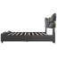 Lit double tapissier avec tête et pied de lit en forme de papillon-942020165-942020164
