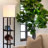 Maxwell 63 in. 3-Shelf USB-Charging LED Floor Lamp with Fabric Square Shade-628019177-628019176