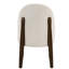 De 2 chaises rembourrées - Tissu blanc et chêne Capacité de 220 lb Largeur du siège: 18 po Profondeur du dossier: 24,55 po Produit Siège polyvalent au poids de finition de 25 pièces au look élégant