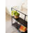 Elidona 30" Black and White Iron Three Tier Geometric Bookcase