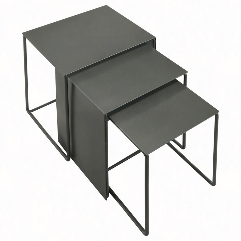 Vestal 3-Piece Rectangular Metal Table Set
