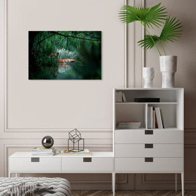 «Kyana Animals», David Fleetham - tigre du Bengale, impression sur toile verte