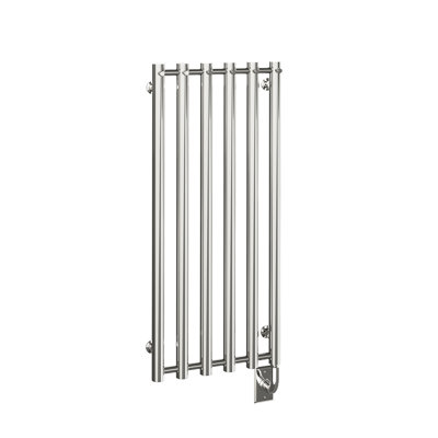 16.5"x37.5" Rosendal Vertical Modern Wall Mounted Electric Hardwired Towel Warmer - Chrome, Fluid Filled, Sleek Vertical Design, Includes Programmable Smart Switch, Lifetime Warranty
