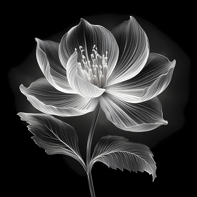 Xray Jasmine III, 24" H x 24" W
