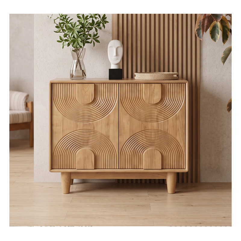 Organisateur multifonctionnel pratique à deux portes en bois d'ingénierie en bois d'ingénierie en forme d'arche pour le rangement quotidien