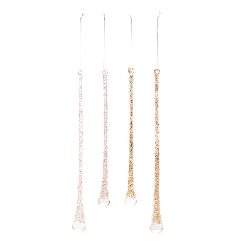 Glitter Drop Ornaments