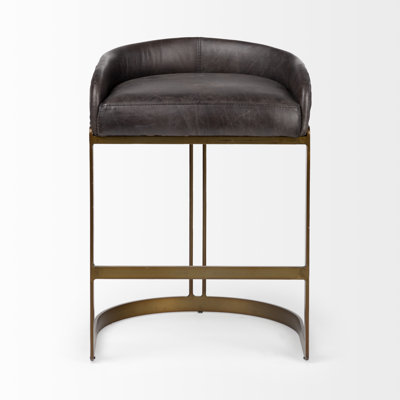 Bradley Genuine Leather Bar and Counter Stool
