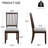39.6" High Upholstered Cushioned Dining Chairs (Set of 2)