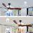 60-Inch 3-Blade Solid Wood Ceiling Fan Light