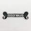Aadm Cast Iron Doggy Walks Wall Sign with Hooks | Functional Decorative Metal Storage for Leads, Keys or Accessories