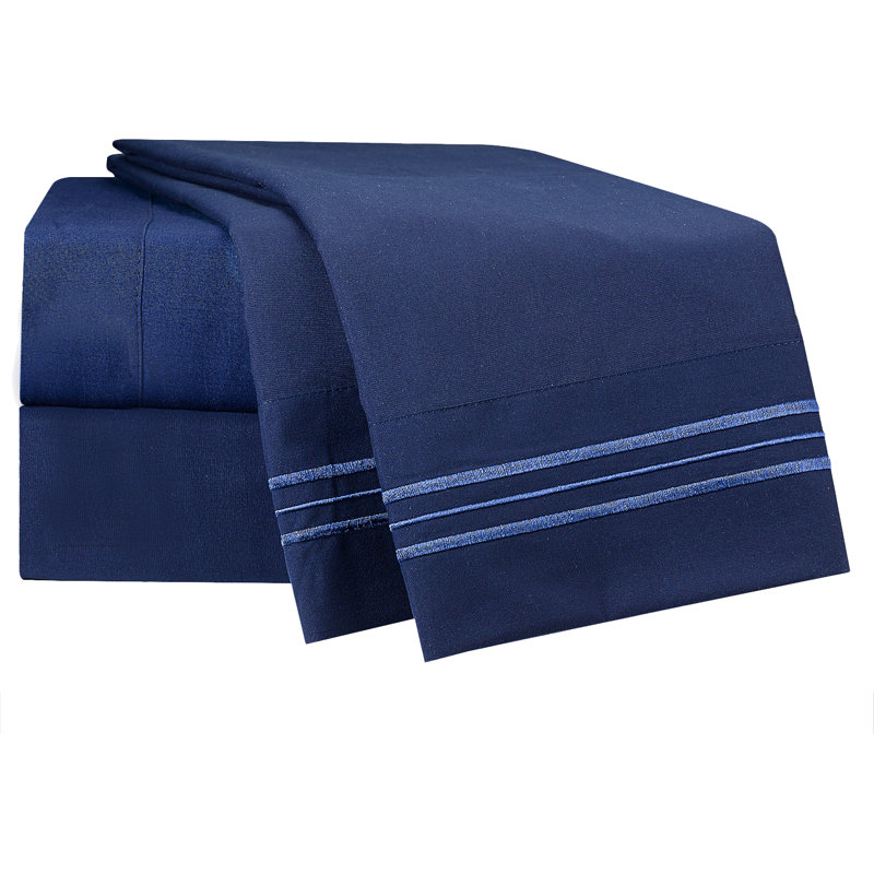 Microfiber Striped, California King Sheet Set with 1 Pillowcase