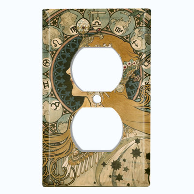 Copper Rust Patina Teal Print 1 - Gang Toggle Light Switch Standard Wall Plate