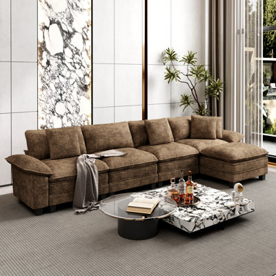 Upholstered Modular Sectional Sofa Cloud Couch