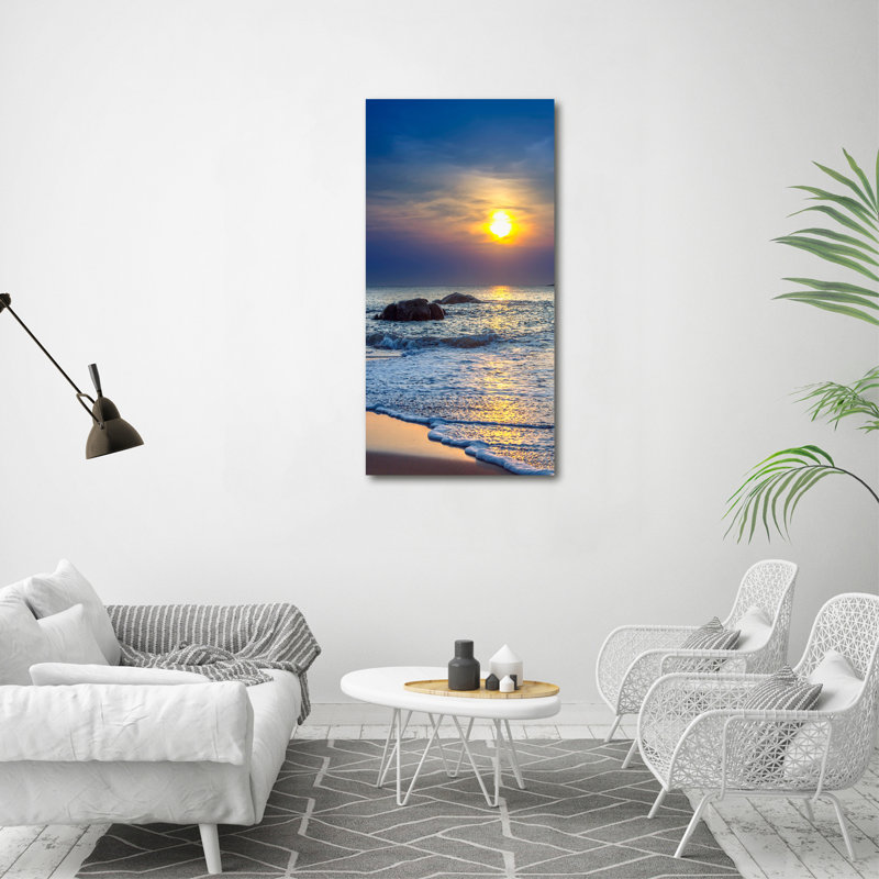 Sunset Beach - Wrapped Canvas Print