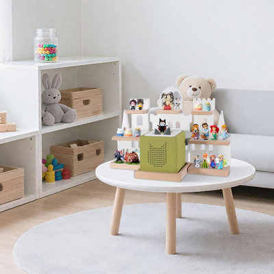 Magnetic Wooden Floating Shelf For | Wall-Mountable And Tabletop Storage Organizer With Strong Magnets | House-Shaped Design For Kids Room